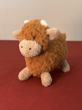 Peluche Jellycat Farm Friends Highland Cow nuovo senza etichette peluche giocattolo morbido vitello