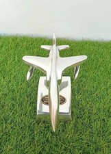 Scultura da scrivania modello aereo caccia jet in alluminio vintage Art Deco ...