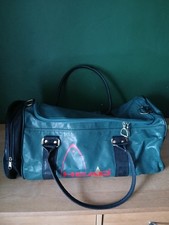 Borsa tennis sportiva vintage Head Holdall palestra verde scuro nera retrò anni 90