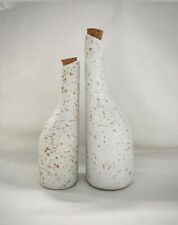 SET DI 2 BOTTIGLIE OLIO E ACETO 125ml e 250ml -  BIANCHE A POIS