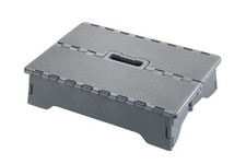 PEDANA PIEGHEVOLE INTERNO ESTERNO SUPPORTO PORTATILE COMPATTA RESISTENTE GRIGIO 