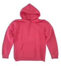 Felpa maglia felpata rosa fucsia sportiva cappuccio tasche ragazza donna tg M