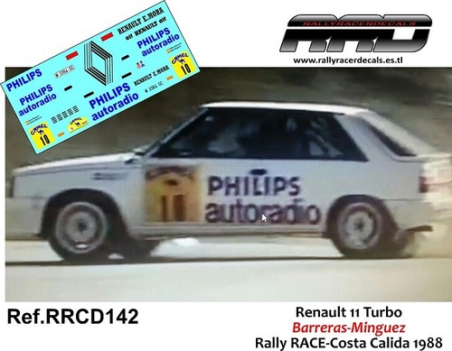 Decal calca renault 11 - 1/43;,