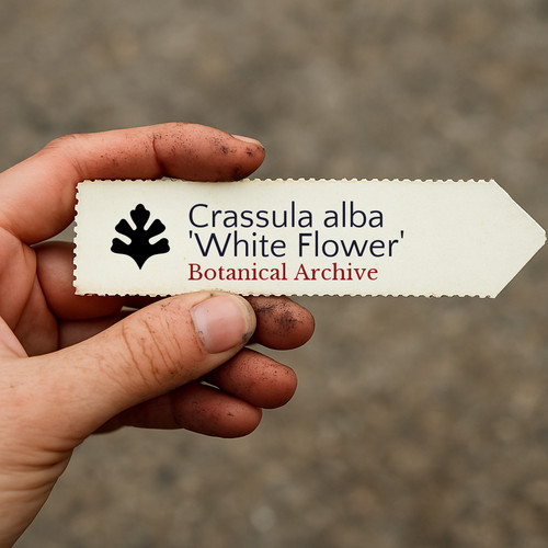 Crassula alba white flower - 'white, flower'