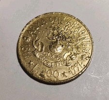 200 Lire Errori Di Conio ARMA Dei CARABINIERI (1814-1994) 180° Anniversario Rara