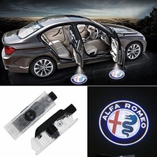 ✅✅ 2 LUCI LED SOTTOPORTA SOTTO PORTA LOGO ALFA ROMEO MITO GIULIETTA 159 SPIDER ✅