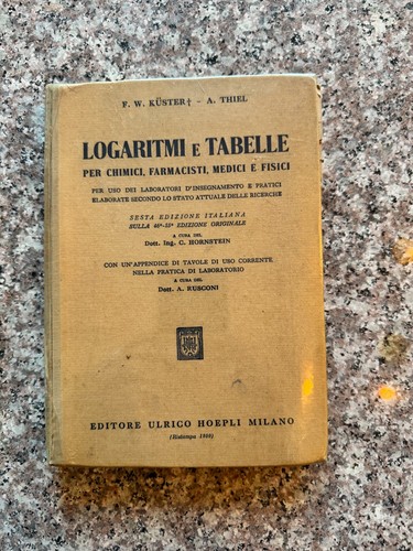Logaritmi tabelle chimici - e,