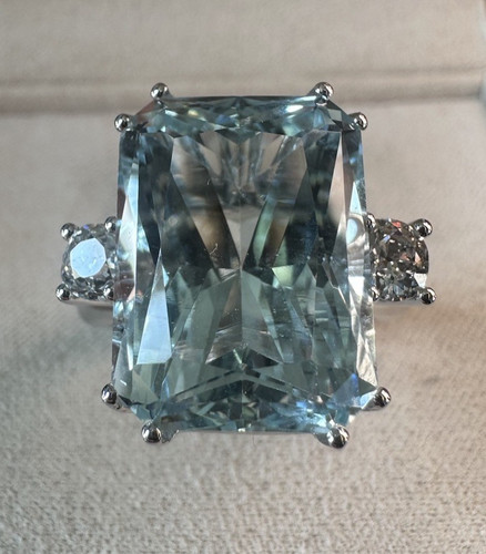 Anello oro bianco - 18kt., con