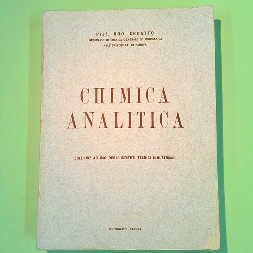Chimica analitica croatto - chimica, 1961