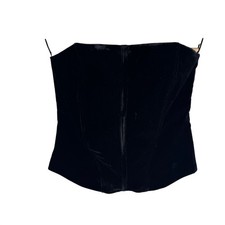 Top corsetto velluto nero ZARA
