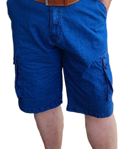 Jeans bermuda cargo - bermuda,