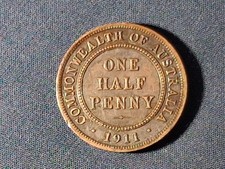 AUSTRALIA 1911 1/2d MEZZO