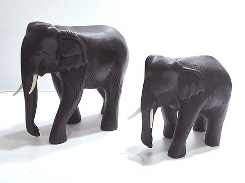Elefanti legno antico - in,