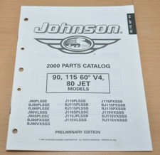 OMC Johnson Evinrude 90 115 60° V4 Model Motor Parts Book Ersatzteilliste 1999