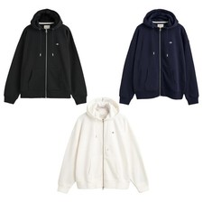 GANT Donna Felpa - Shield con Zip e Cappuccio, Giacca Logo, Mix Cotone