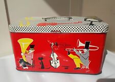 Scatola di latta Lievito Bertolini anni 50 Vintage Suonatori Firmato JGOR