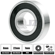 1x 608 Cuscinetto a sfera ABEC-3 8mm x22mm x 7mm Guarnizione in gomma Cuscinetto a sfera Skateboard
