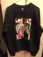 OBEY LUSSO FELPA COTTON NERO MULTICOLOR PRINT ORIGINAL OVERSIZED S