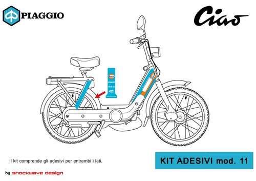 Kit adesivi piaggio ciao - piaggio,