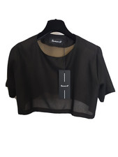 Numero 00 top elegante donna 2140 poliestere nero