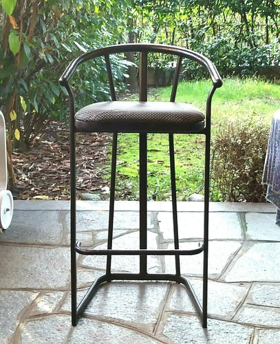Counter stool black enamelled - stool,,
