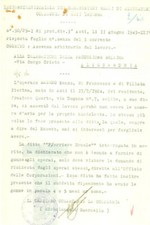 1943 ASTI WW2 Operaio Renzo RASERO assente dal lavoro per bicicletta rotta