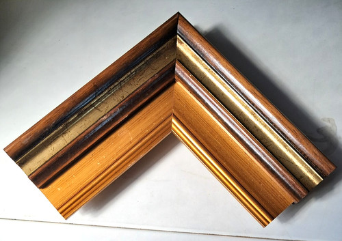 Cornice legno noce oro - noce, oro+dist