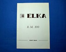 ELKA RM-100 Original Service Manual Schematics Schaltplan Schema elettrico RM100