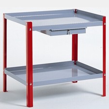 Banco da lavoro "Fai da te" componibile in lamiera con cassetto con serratura
