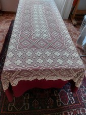 Tovaglia Copriletto Tenda Filet Hand Made Lace Italy
