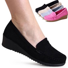 Scarpe Donna Tacco Zeppa Comfort Pantofola Zeppa Ballerina Scarpe Basse Slip On