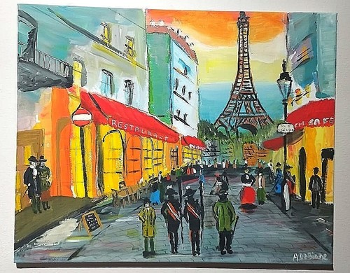 Quadro paris rue - ,