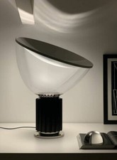 lampada da tavolo design Taccia Grande parabola vetro Achille castiglioni flos