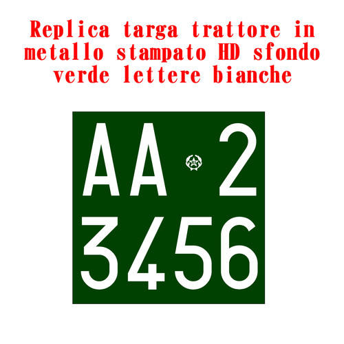 Targa trattore replica - trattore, fondo