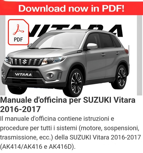 Manuale officina per suzuki - manuale, d'officina