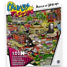 Puzzle Carlo Fazzino Farfalle Sopra Vienna 20" X 30" Pollici - 300 pezzi