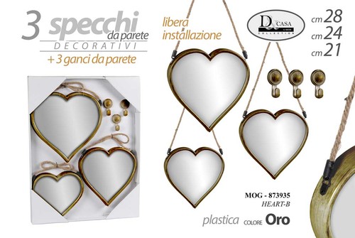 Specchi parete cuore - da,