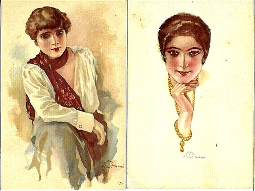Due cartoline aleardo terzi - cartoline, di