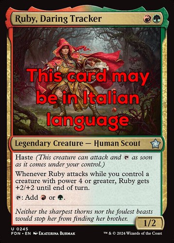 Mtg ruby daring tracker - ruby,,