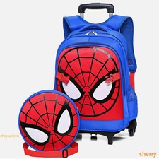 Nuovo Spiderman Ragazzi Bambini Zaino Trolley Borsa Valigia Rotante Bagagli Regali 1pz