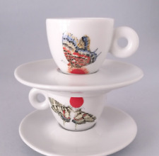 2 TAZZINE ILLY CUPS KIKI SMITH ILLY COLLECTION 2012 BAR slight signs storage