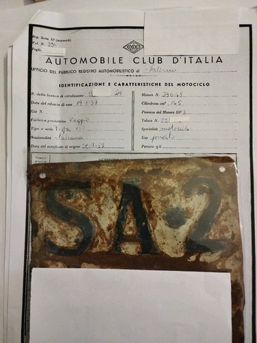 Targa vis vespa 150 vb1 - targa+,
