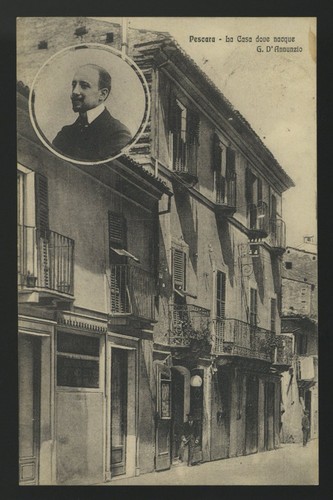 Cartolina pescara casa dove - pescara,