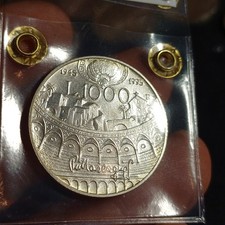 Moneta In Argento Italia  1000