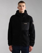  Giacca felpa giubbino SHERPA UOMO Napapijri YUPIK Full Zip 3 Nero 