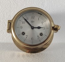 Barigo Nave Orologio Parete Ottone Oblò Antico Vintage Carica Manuale