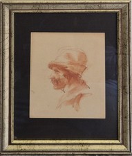 Disegno Anni 20 Sanguigna su