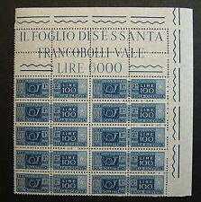 1955 Italia Blocco 10 Valori