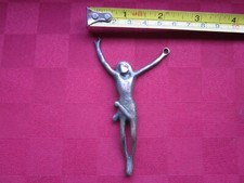 CROCIFISSO DA PARETE SENZA SUPPORTO ANTICO VINTAGE CRISTO CROCE ANTICA OTTONE 