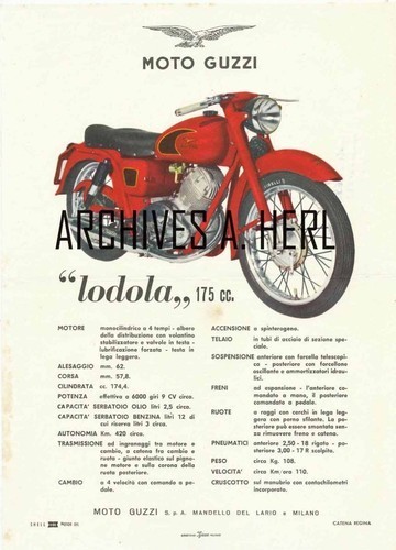 Moto guzzi lodola 175cc - ,